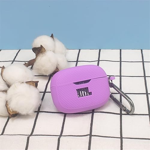 Miniatura 2 de Funda de silicona compatible con JBL Vibe BeamVibe 200TWS con kit de limpieza, arañazos compatible con JBL Vibe BeamVibe 200TWS con llavero para