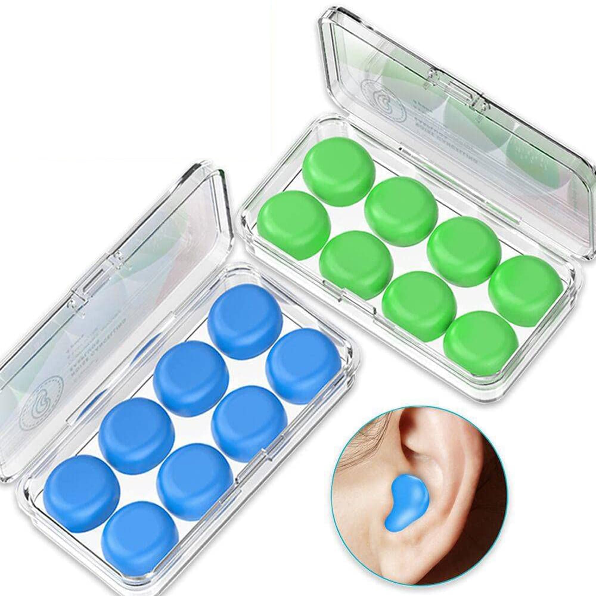 Silicone Ear Plugs for Sleeping Swimming,Reusable Moldable Noise Cancelling Earplugs for Shooting Range, Swimmers, Snoring, Airplanes, Travel, Work, Studying,-image-14