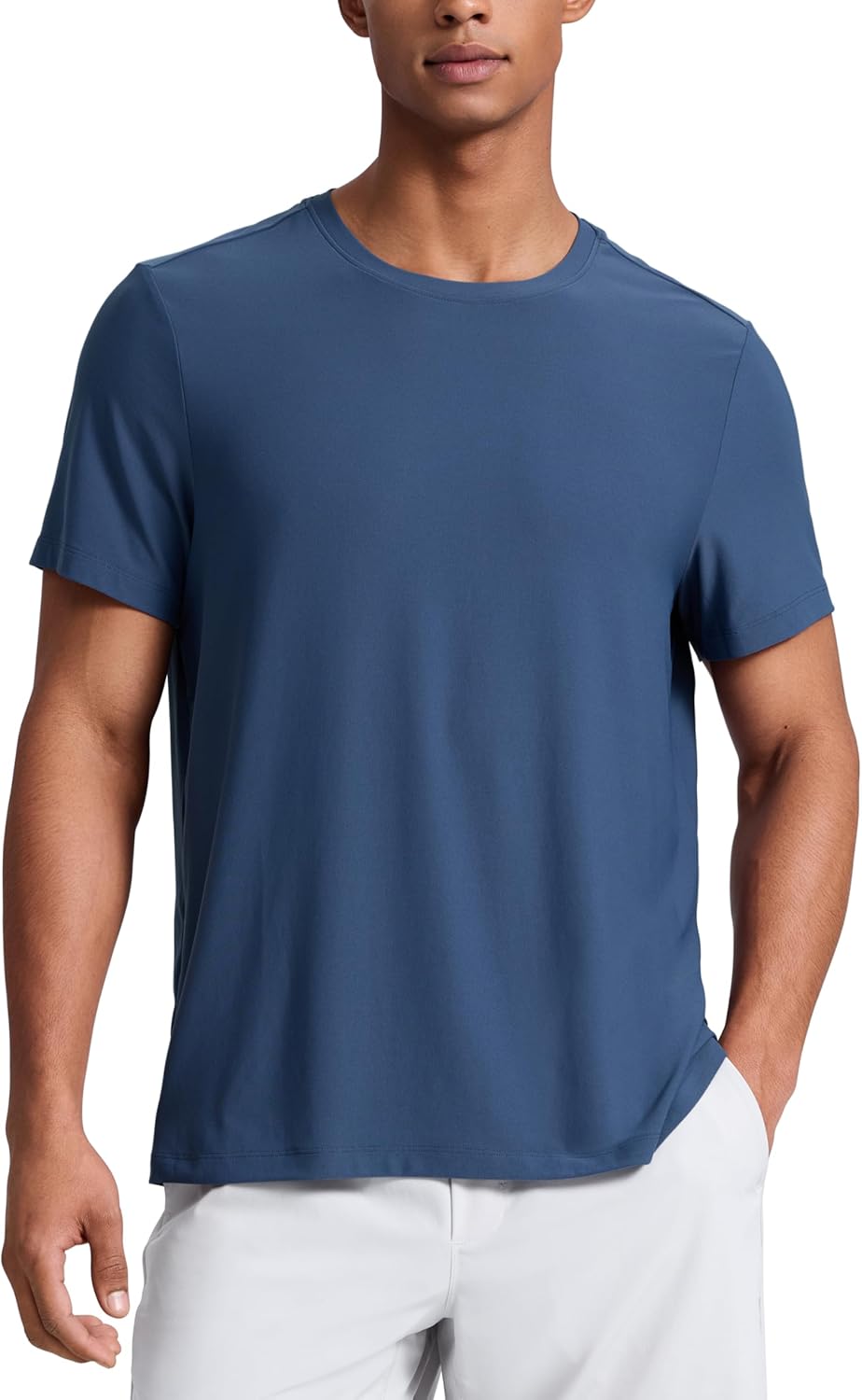 CRZ YOGA Cloudweight Crewneck Shirts for Men - Comfy Lightweight Workout Casual Athletic Short Sleeve T-Shirts