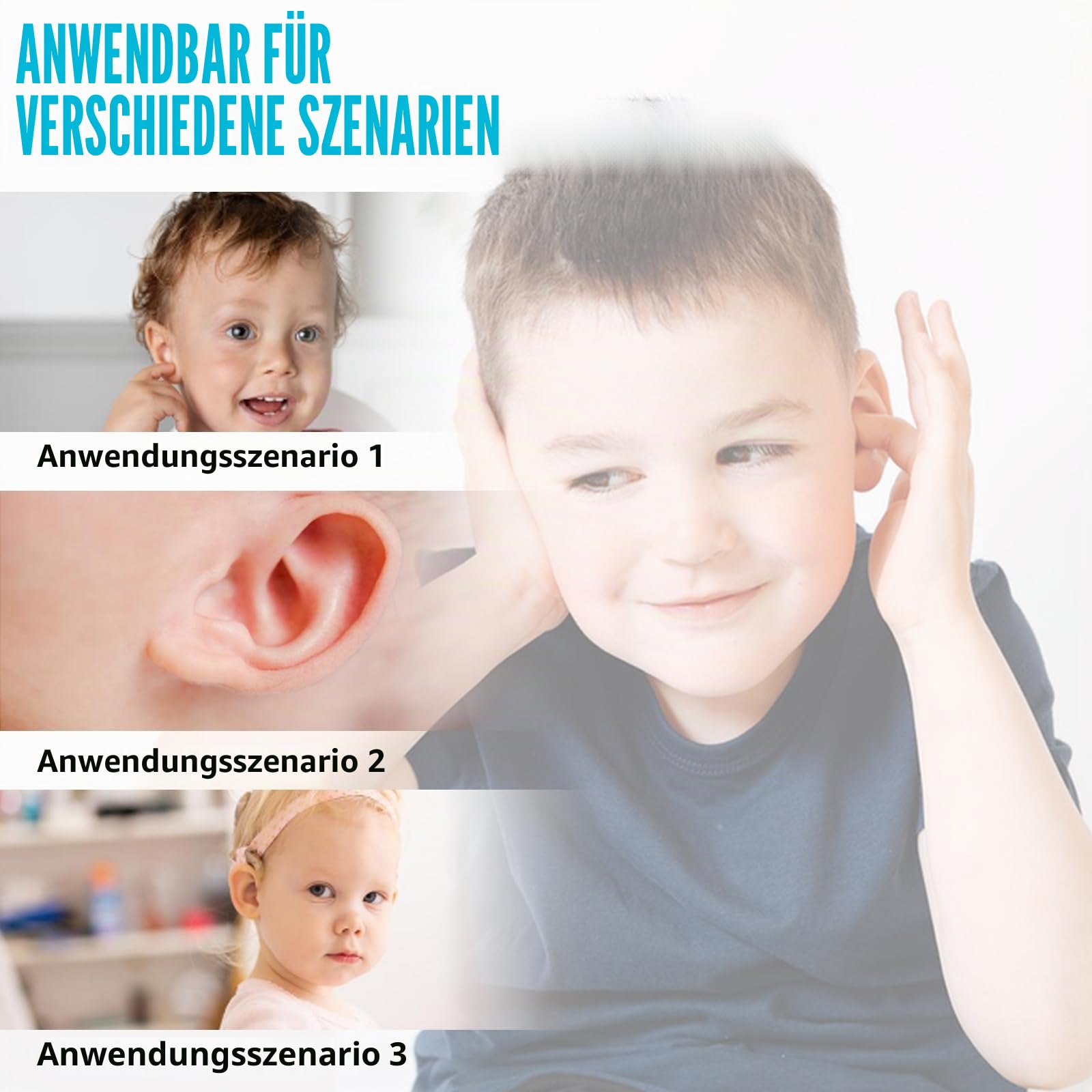 Asfrode 2 Set LED Ohrreiniger Set Silikon Zweiteiliges Set Ohrenschmalz Entferner Ohrlöffel Nasenreiniger für Baby Erwachsene Kinder Kleinkinder Nasenschleimentferner USB Ladekabel Lavendelviolett