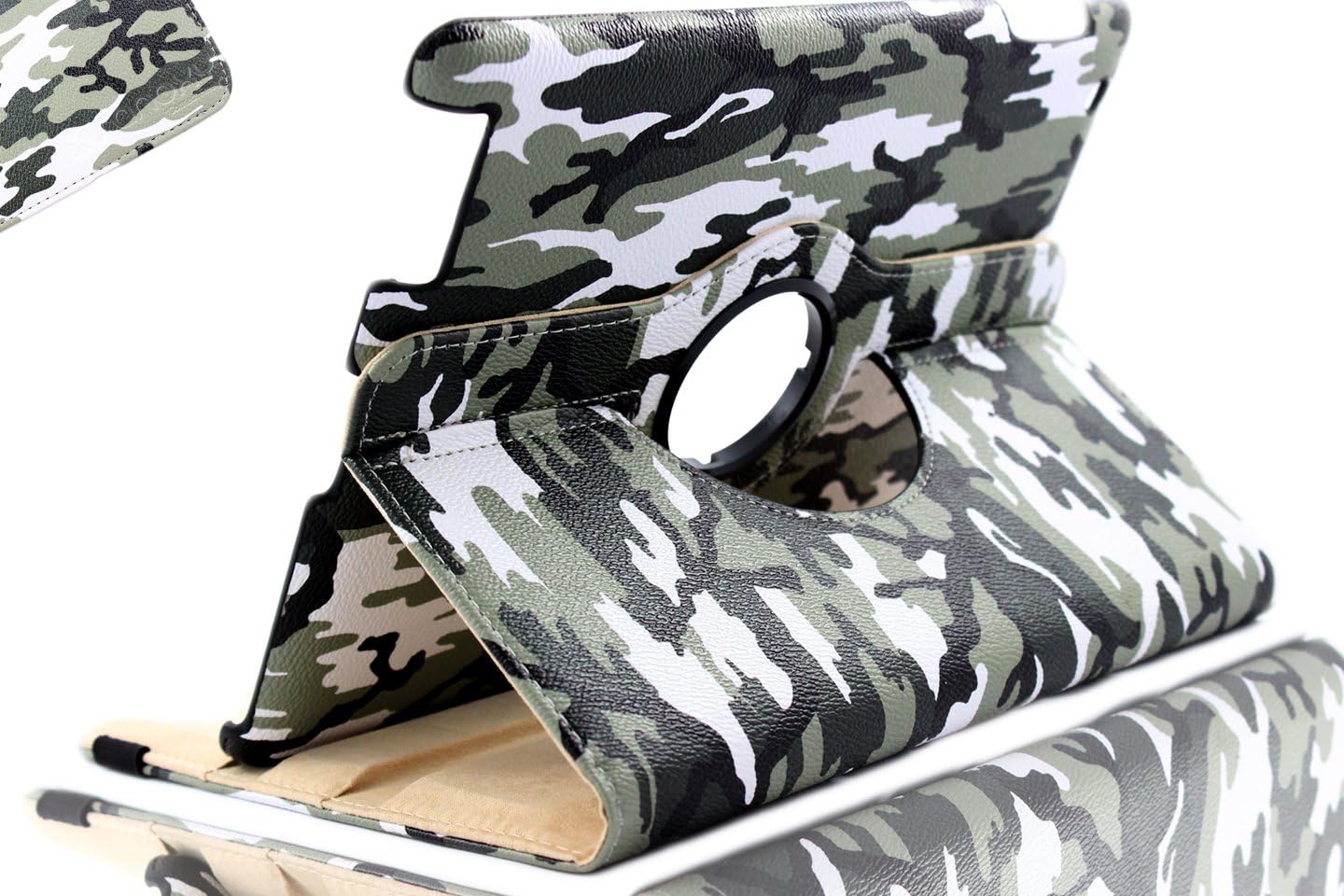 Sanoxy 360 Degrees Rotating Stand PU Leather Case for iPad 2/3/4, iPad 2nd Generation, Camouflage Army Green (SANOXY-IPA360-CAMOU-GRN)