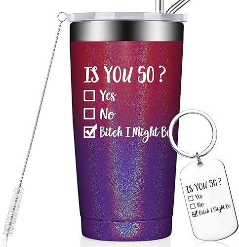BIRGILT Regalos de cumpleaños número 50 para mujeres y hombres  Divertidas ideas de regalos de 50 años para mamá, papá, marido, esposa, suministros