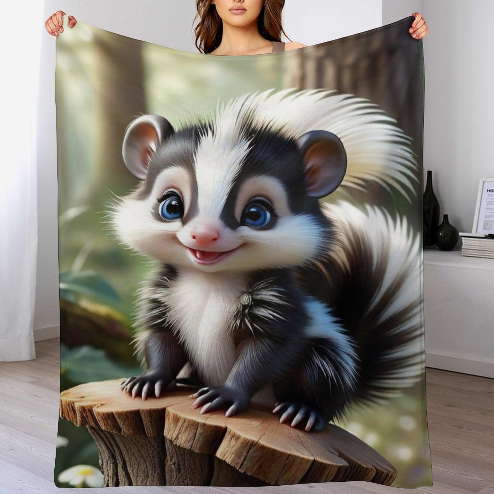 Couverture légère mouffette anti-froid en polaire douce pour lit et canapé 130x180