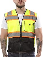 Vista 1 de Kolossus Chaleco de seguridad de alta visibilidad Bolsillos delanteros Cinta reflectante naranja plateado para hombres y mujeres Clase 2