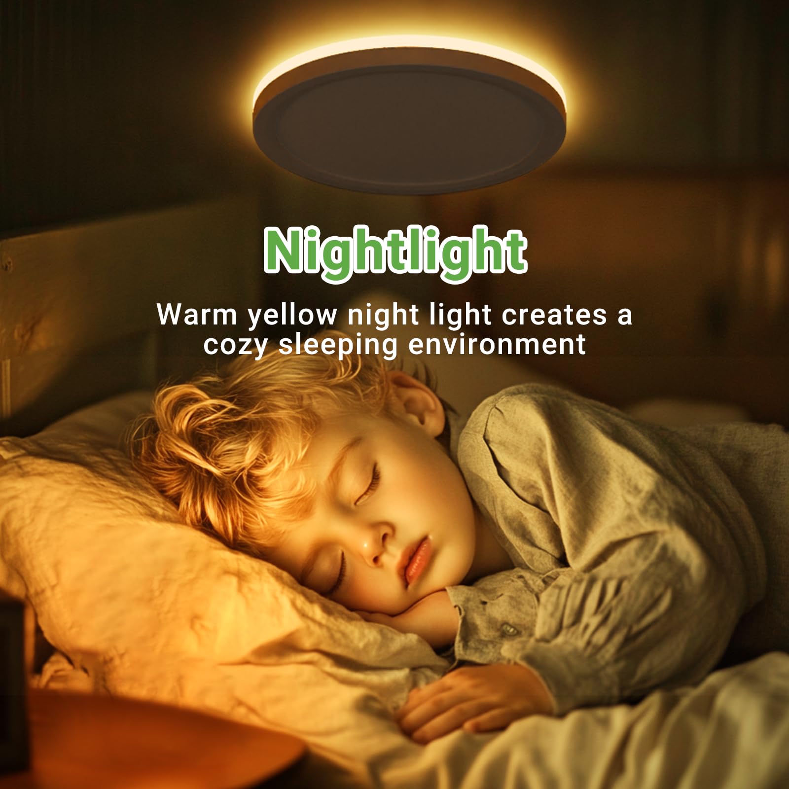 zemty LED Bathroom Light 30W 3000LM, 5 Color Temperatures Flush Ceiling Light Modern - Image 3
