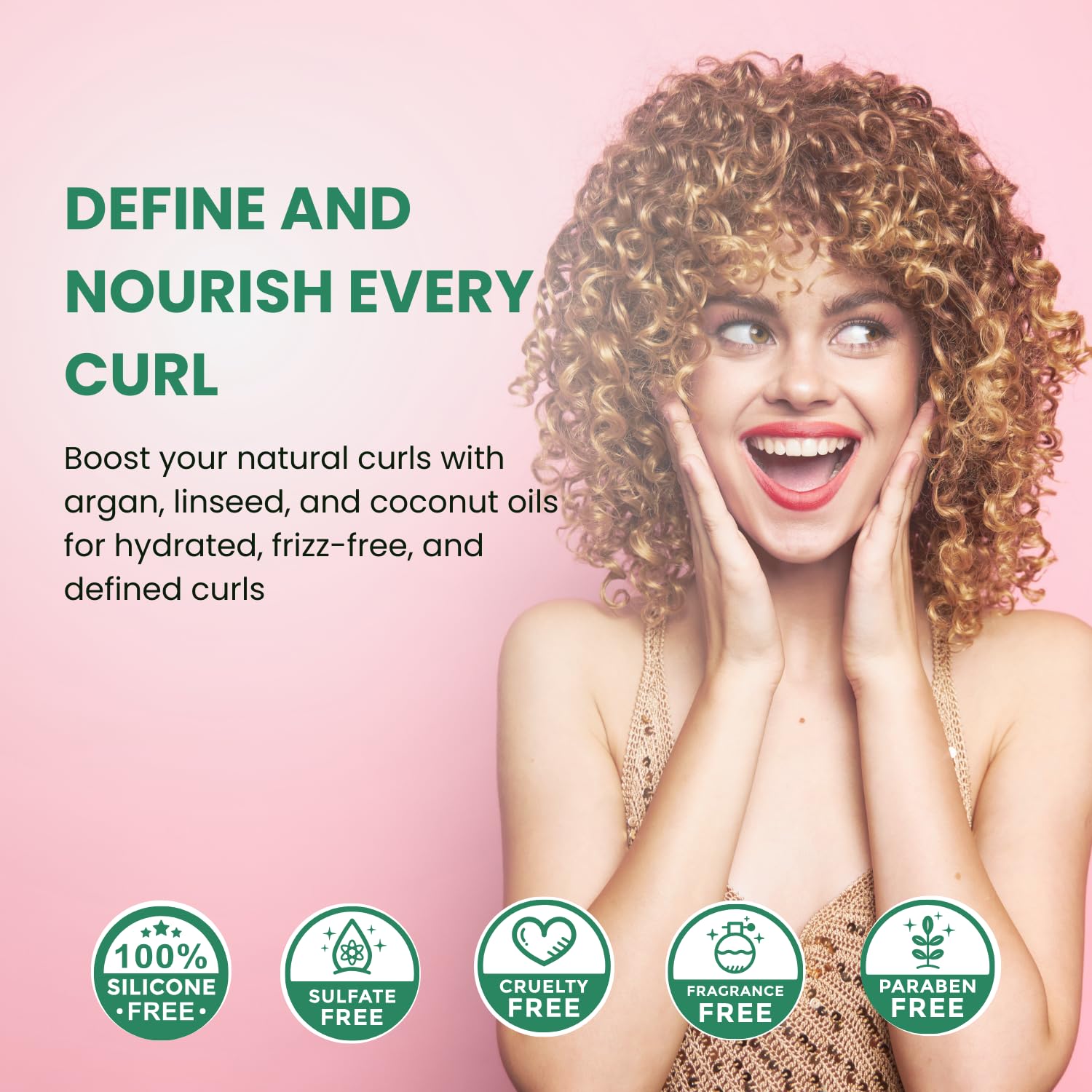 Curly Control & Healthy Roots Shampoo – Enhances Curls, Hydrates with Argan & Jojoba Oils, Defines Natural Curls for Wavy & Curly Hair