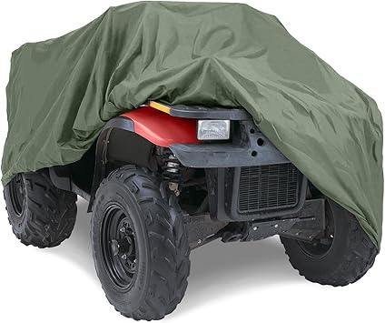 Budge Sportsman ATV Cover, Heavy-Duty Waterproof Outdoor Protection with Breathable Polyester & Secure Elastic Hem, Fits ATVs up to 75 Inches, Olive Green