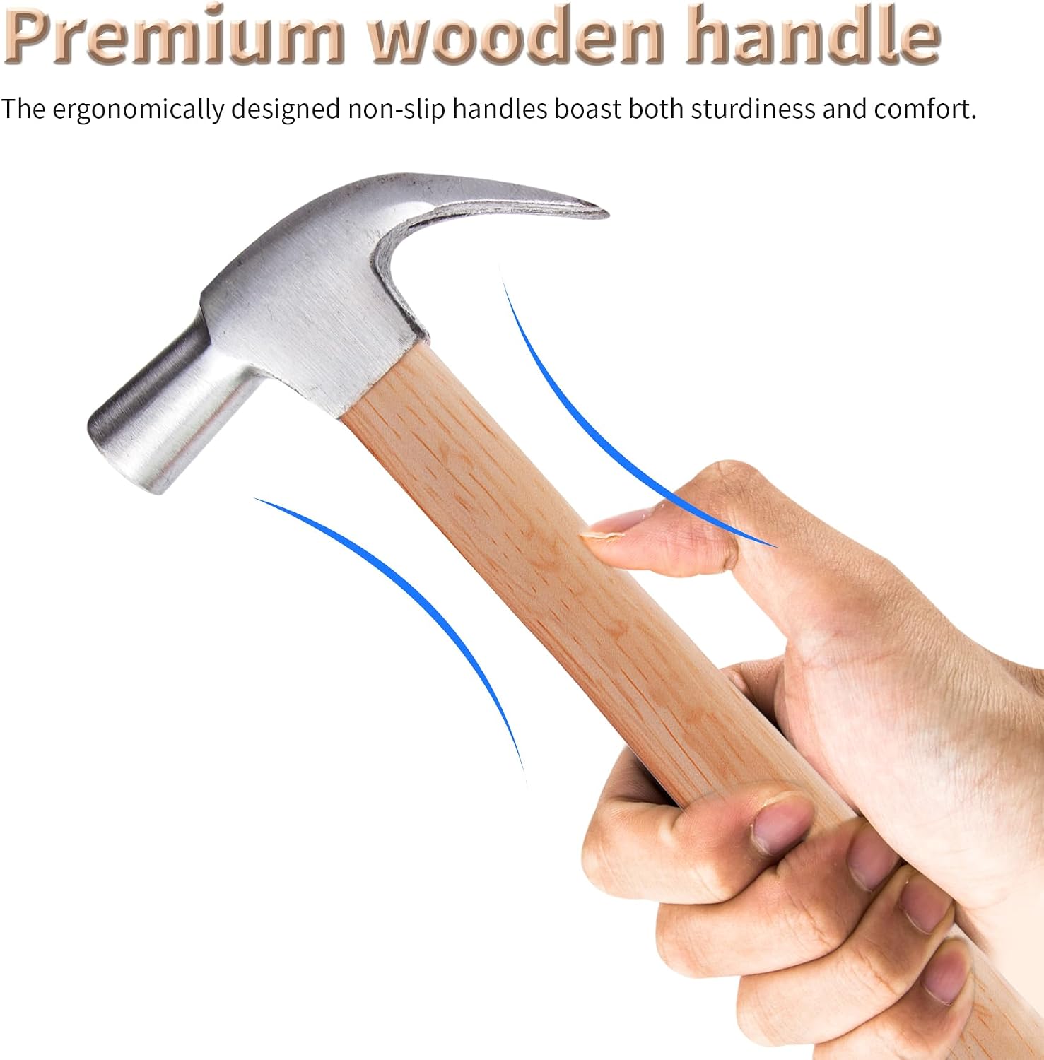 2 pcs Premium Hornbeam Wood Hammer Handle Replacement 90cm Long Wood Tool Handle,Ball Peen Hammer Handles with a Steel Wedges Suitable for Small Hammers or Axes with 36×27mm Tenons