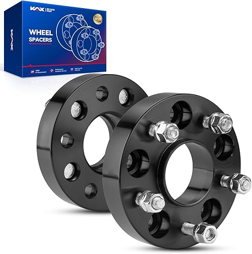 Vista 510 de KAX Espaciadores de rueda de 0.236 x 5.315 in, espaciadores de rueda centrados de 2 pulgadas y 6 lengüetas para F-15-0, Expedition, Mark LT, Negro