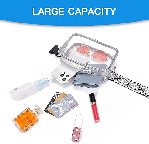 Miniatura 6 de Telena Riñonera transparente para eventos de estadio, bolso cruzado aprobado para conciertos