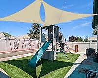 Vista 17 de Coarbor Toldo tipo vela de 12 x 12 x 12 pies, para exteriores, resistente, triangular, tela para patio, jardín, terraza, pérgola, toldo azul