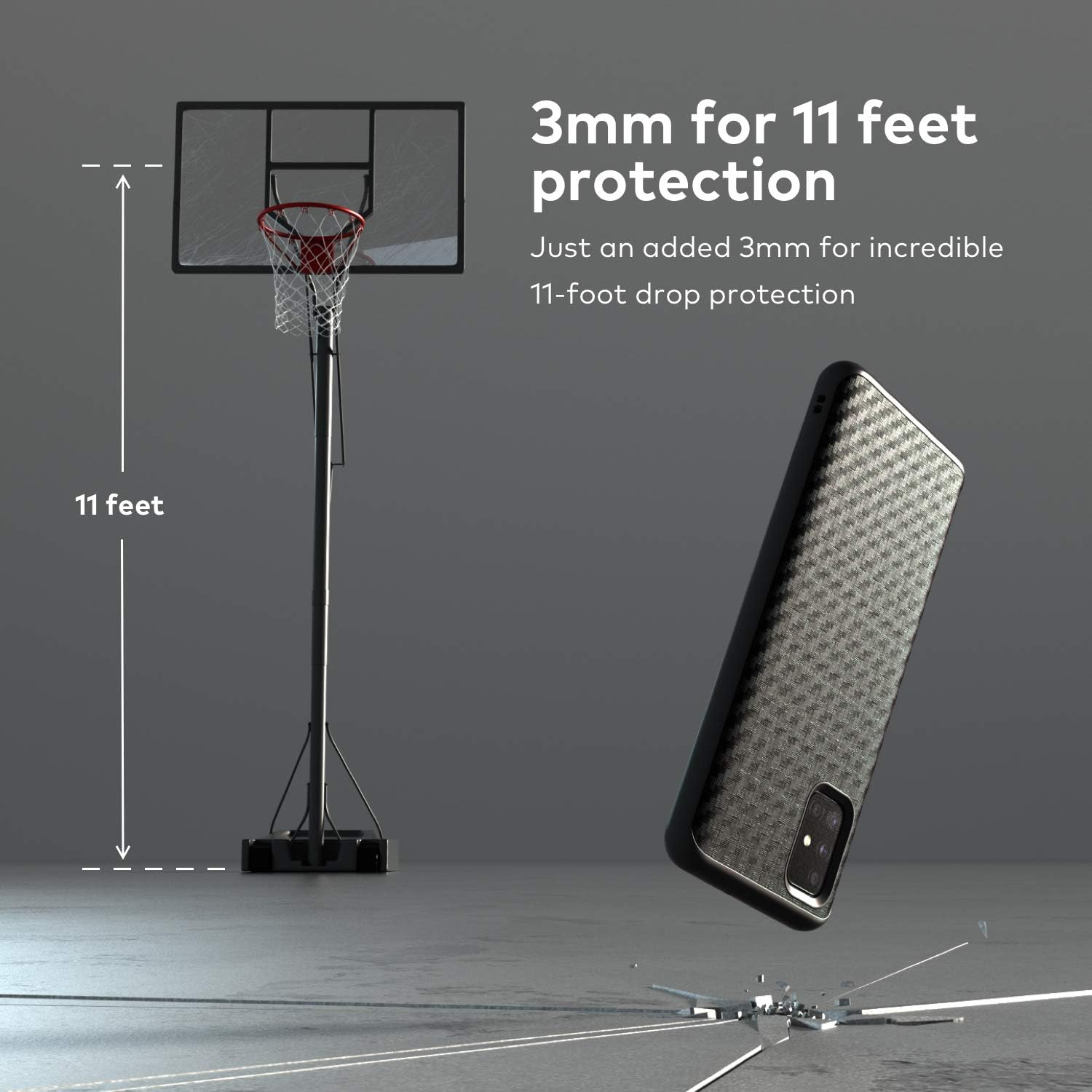 RhinoShield Case Compatible with [Samsung Galaxy A51] | SolidSuit - Shock Absorbent Slim Design tective Cover with Premium Matte Finish [3.5M / 11ft Drop tection] - Carbon Fiber Texture