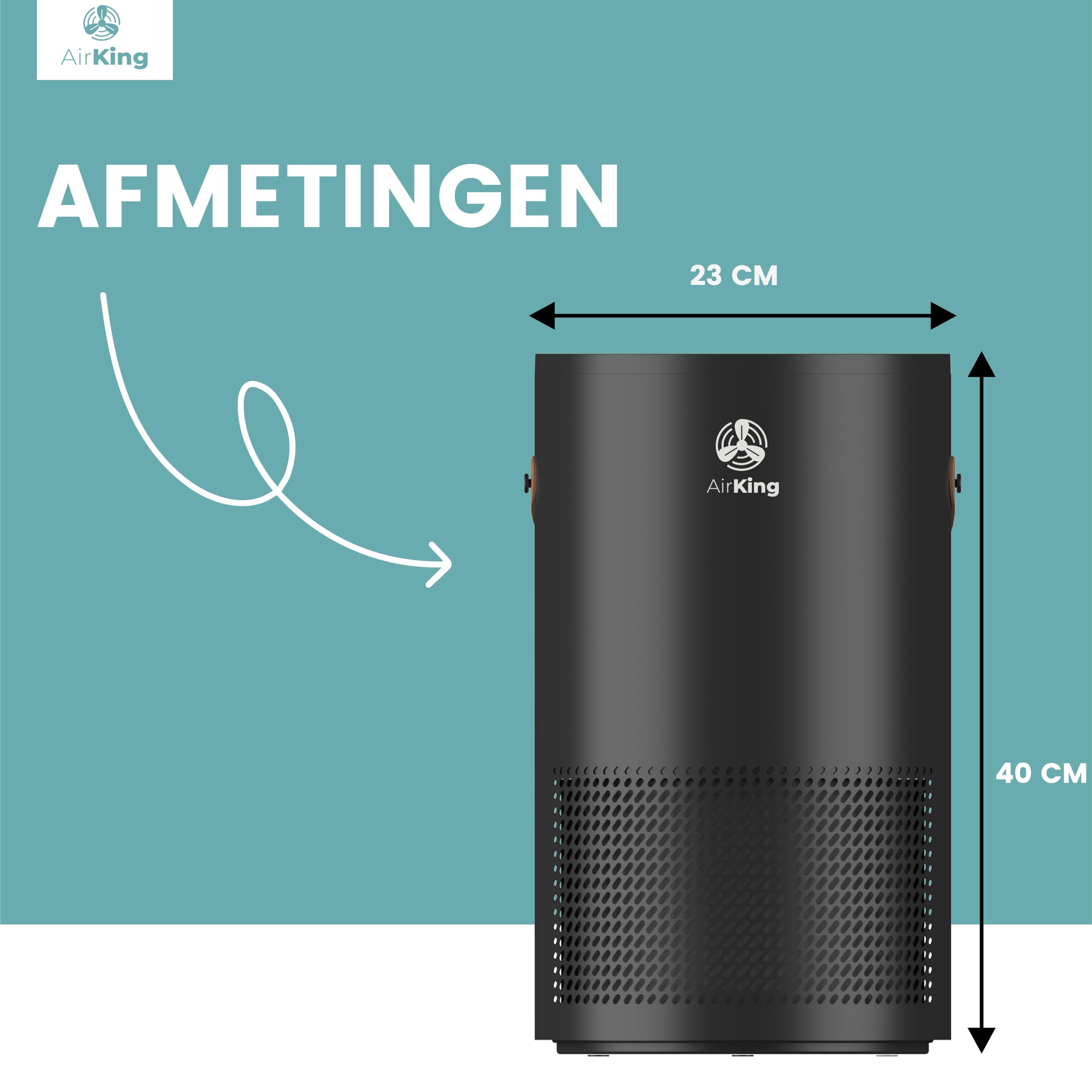 AirKing Oczyszczacz powietrza HEPA 13 + filtr węglowy, filtr UV-C, jonizator, oczyszczacz powietrza przeciw roztoczom, katarowi siennemu, alergiom i kurzowi, 230 m³/h