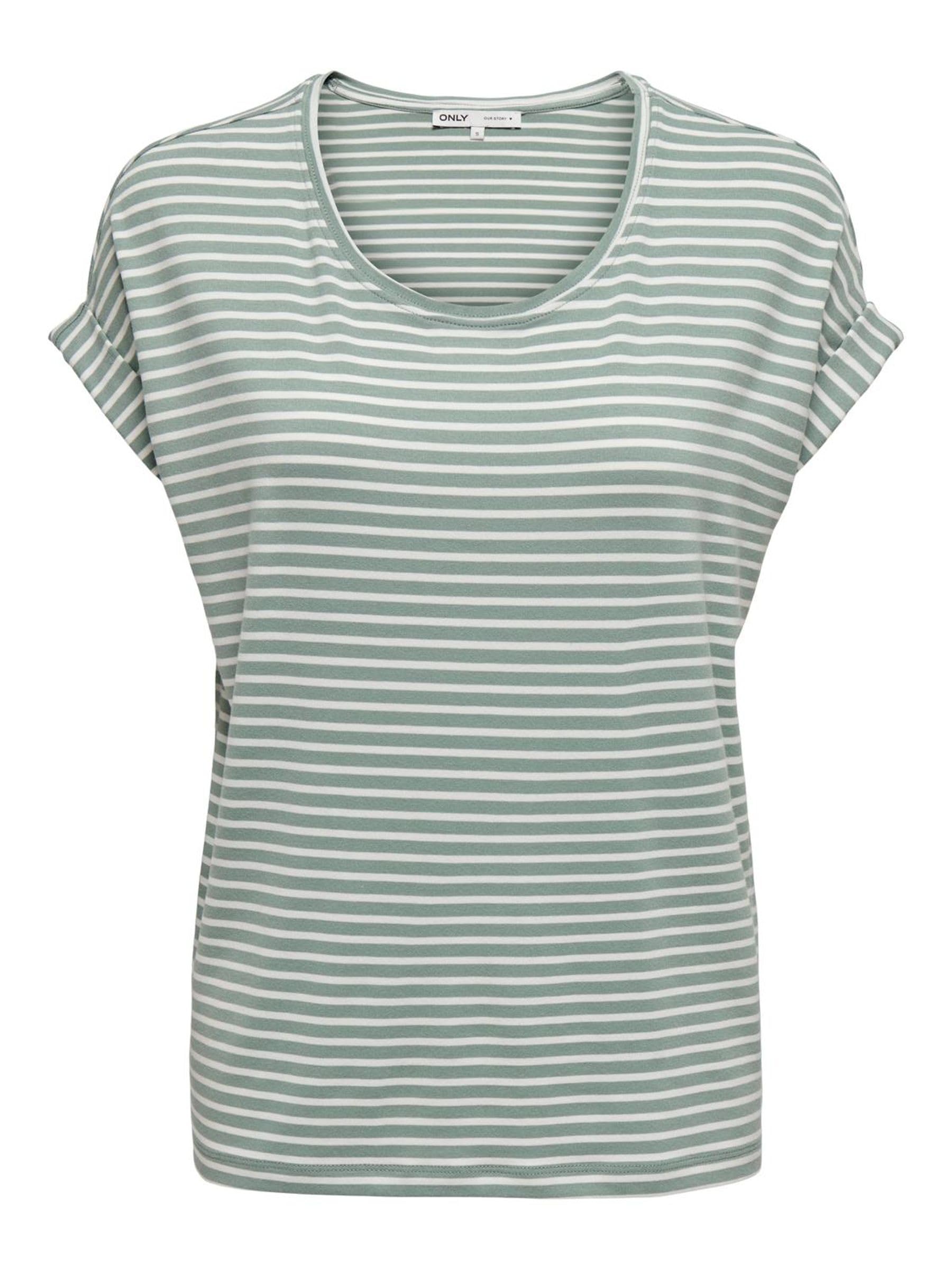 Only Onlmoster Stripe S/S O-Neck Top Jrs Noos Camiseta para Mujer