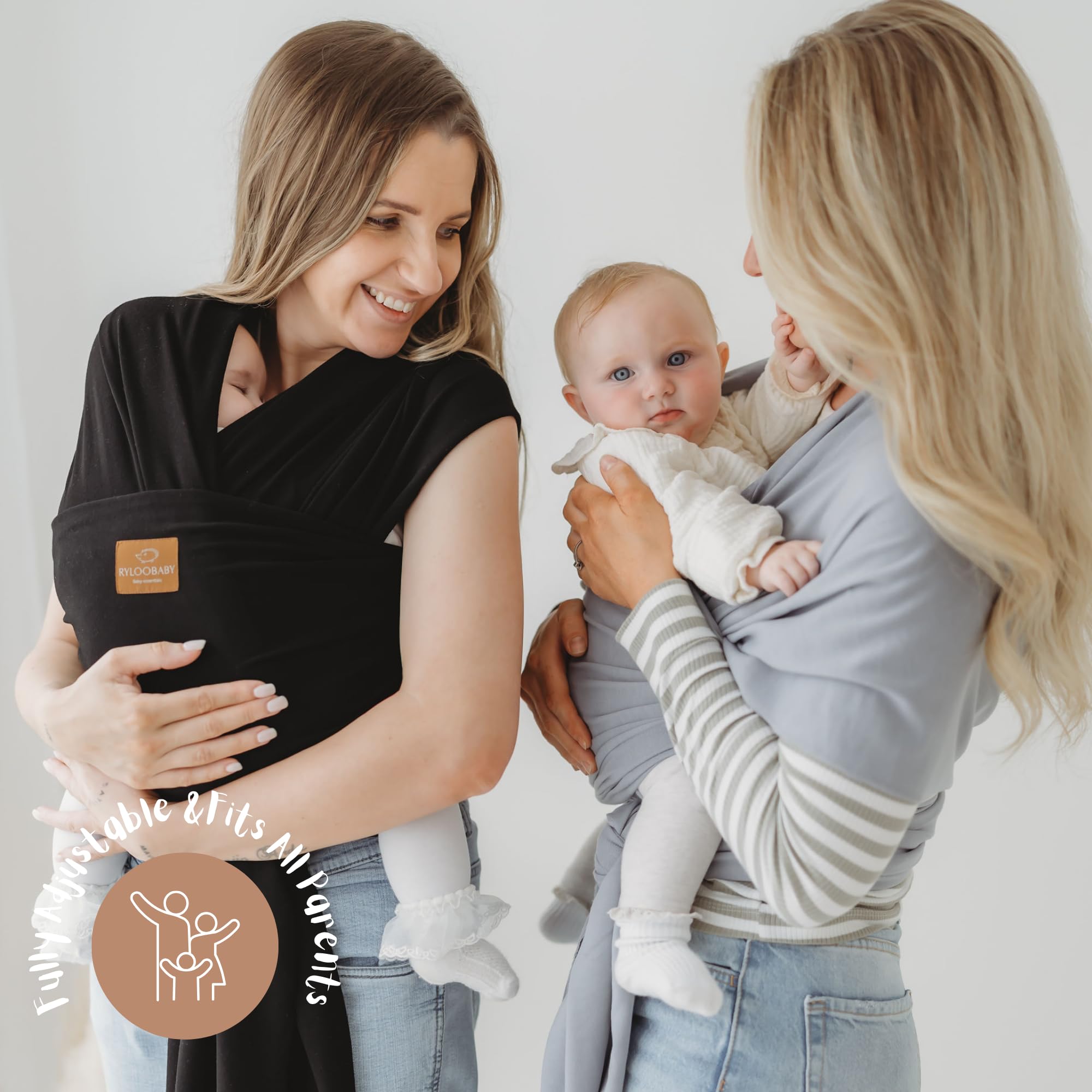 Baby Sling Wrap Newborn to Toddler Carrier, Stretchy Baby Wraps - Baby Sling Safety Tested, Hands-Free Baby Wrap Carrier, Newborn Sling - Baby Carrier — view 5