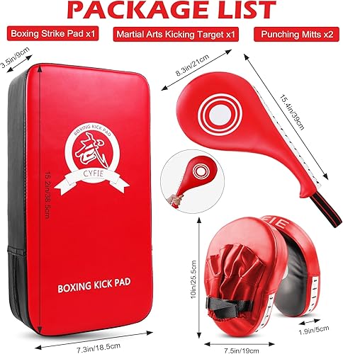 Miniatura 5 de Boxing Pads Curved Focus Punching Mitts Training Hand Target Pads Gloves Training Focus Pads for Kickboxing, Karate, Muay Thai Kick, Sparring, Dojo,