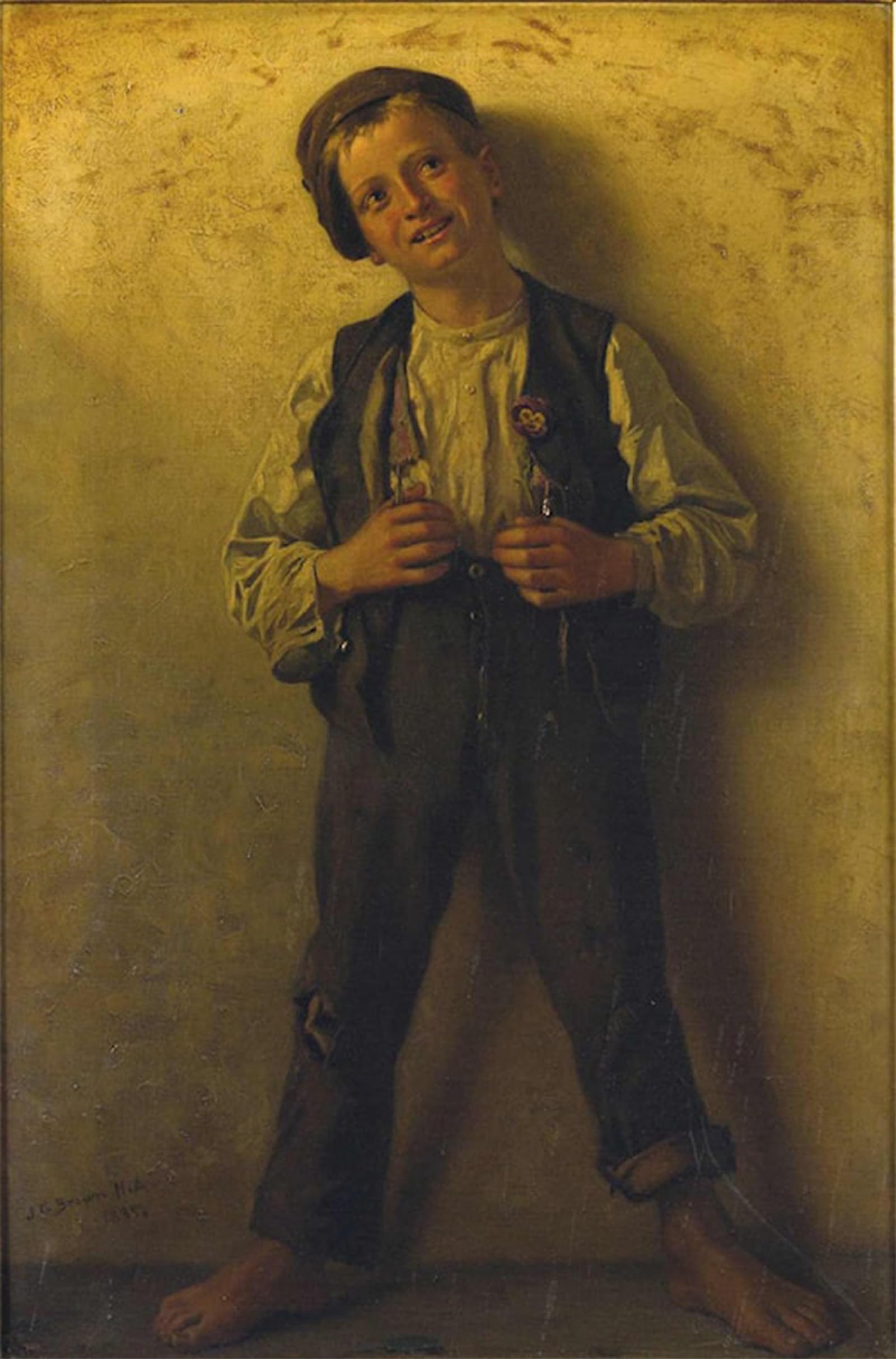 SERENDIPITP Aesthetic Poster Photo Wall Print Retro Picture Street Urchin by John George Brown Modern Wall Artwork for Home Decor 60x90cm