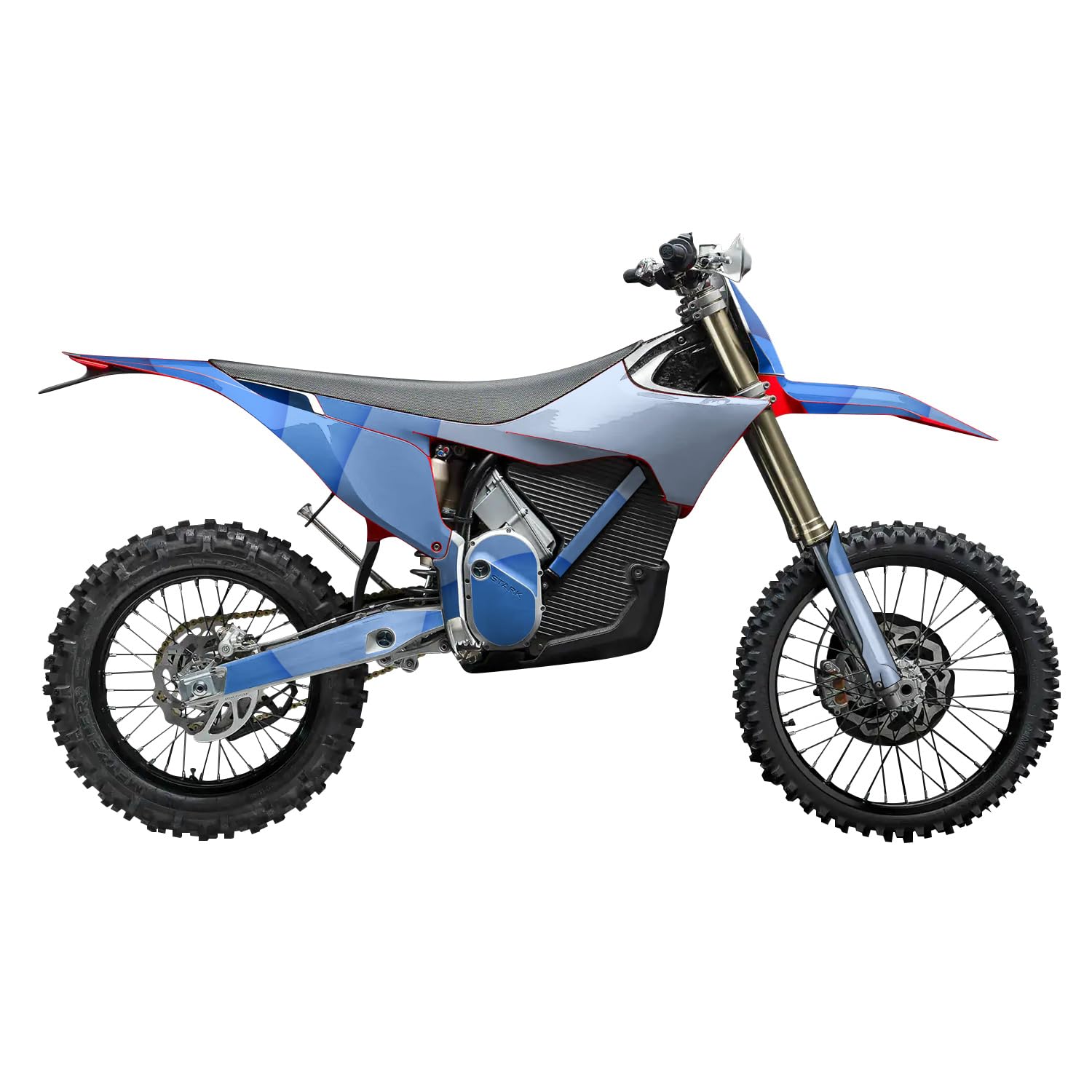 Stark Varg MX 2023-2025 Graphics Kit Wrap - Papercraft Blue - Varg MX Skin - Premium 3M Vinyl Protective Wrap Decal Cover - Easy to Apply | Crafted in The USA by MightySkins