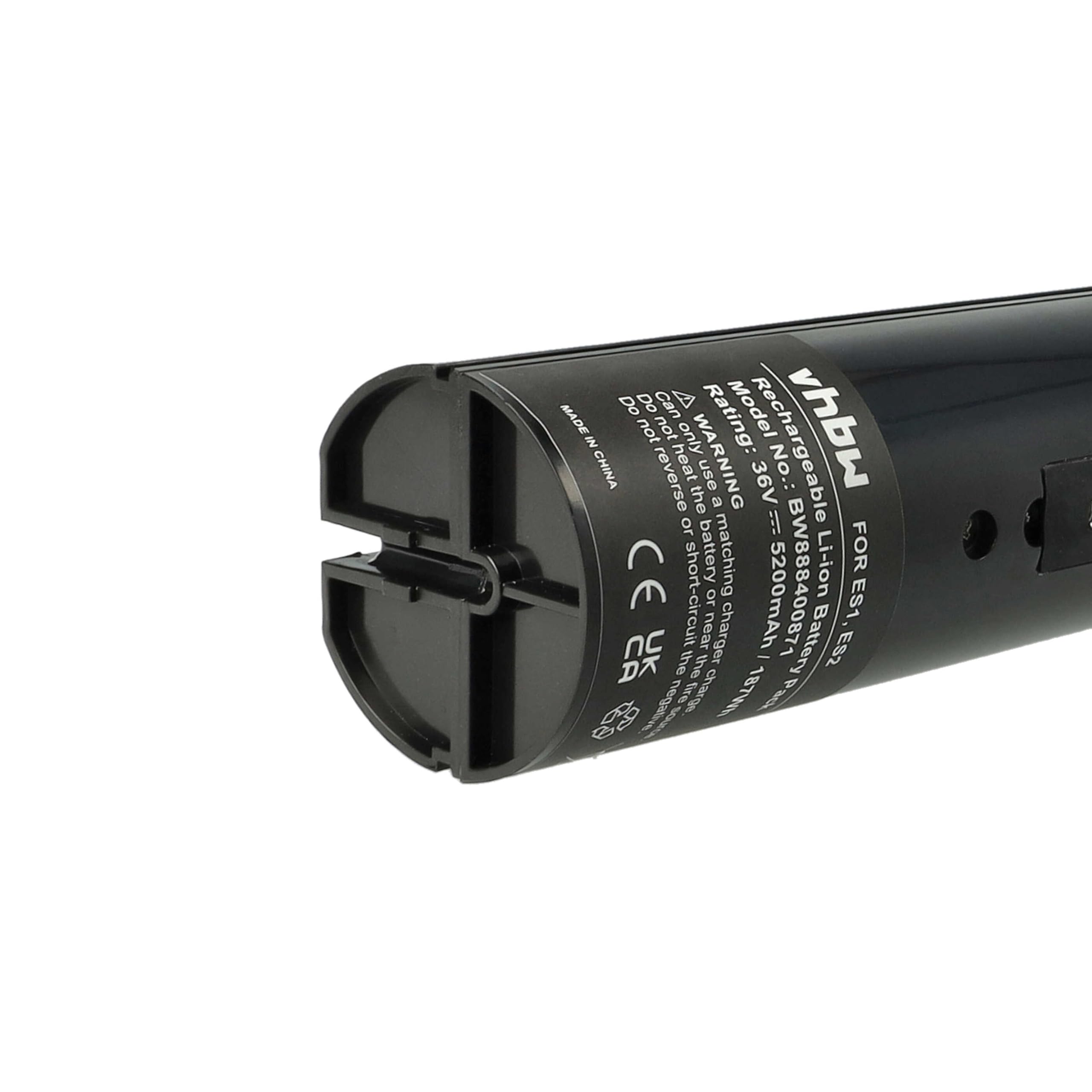 vhbw batteria compatibile con Segway Ninebot E45E, ES1, ES2, ES2L, ES3, E22D, E22E, E45D hoverboard (5200mAh, 36V, Li-Ion, senza custodia)