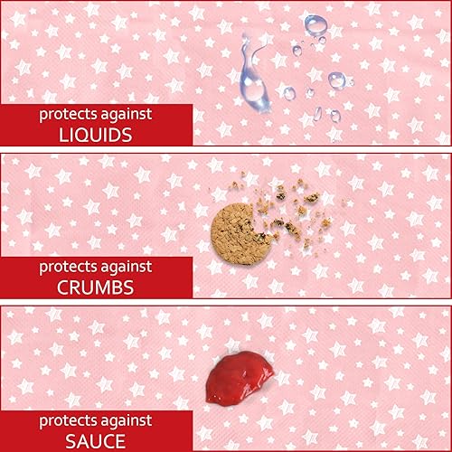 Miniatura 19 de Tapete de salpicaduras para debajo de la silla alta, 42 x 46 pulgadas, tapete de salpicaduras para bebés a la hora de la comida