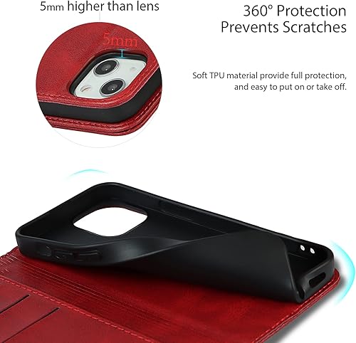 Miniatura 6 de Havaya Funda tipo cartera para iPhone 13 Mini con tarjetero para mujer iPhone 13 Mini Funda tipo cartera con ranura para tarjeta de crédito, funda