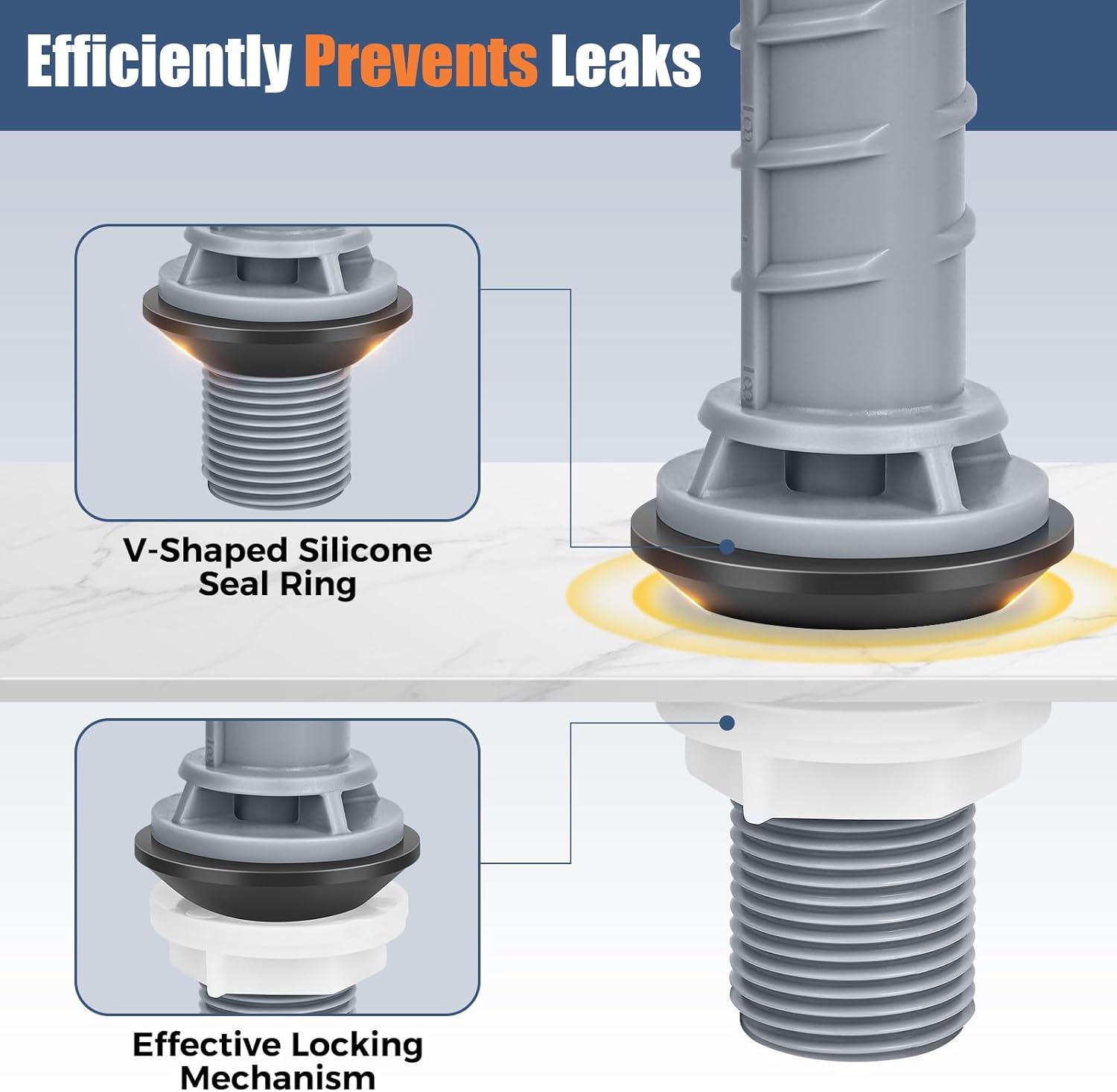 Universal Toilet Flusher Replacement Kit, Water-Saving & Height Adjustable Fill Valve, 2-Inch Flapper, Toilet Handle Lever, Quiet & Anti-Siphon Toilet Repair Kit Inside Tank (Red, 1-Pack)