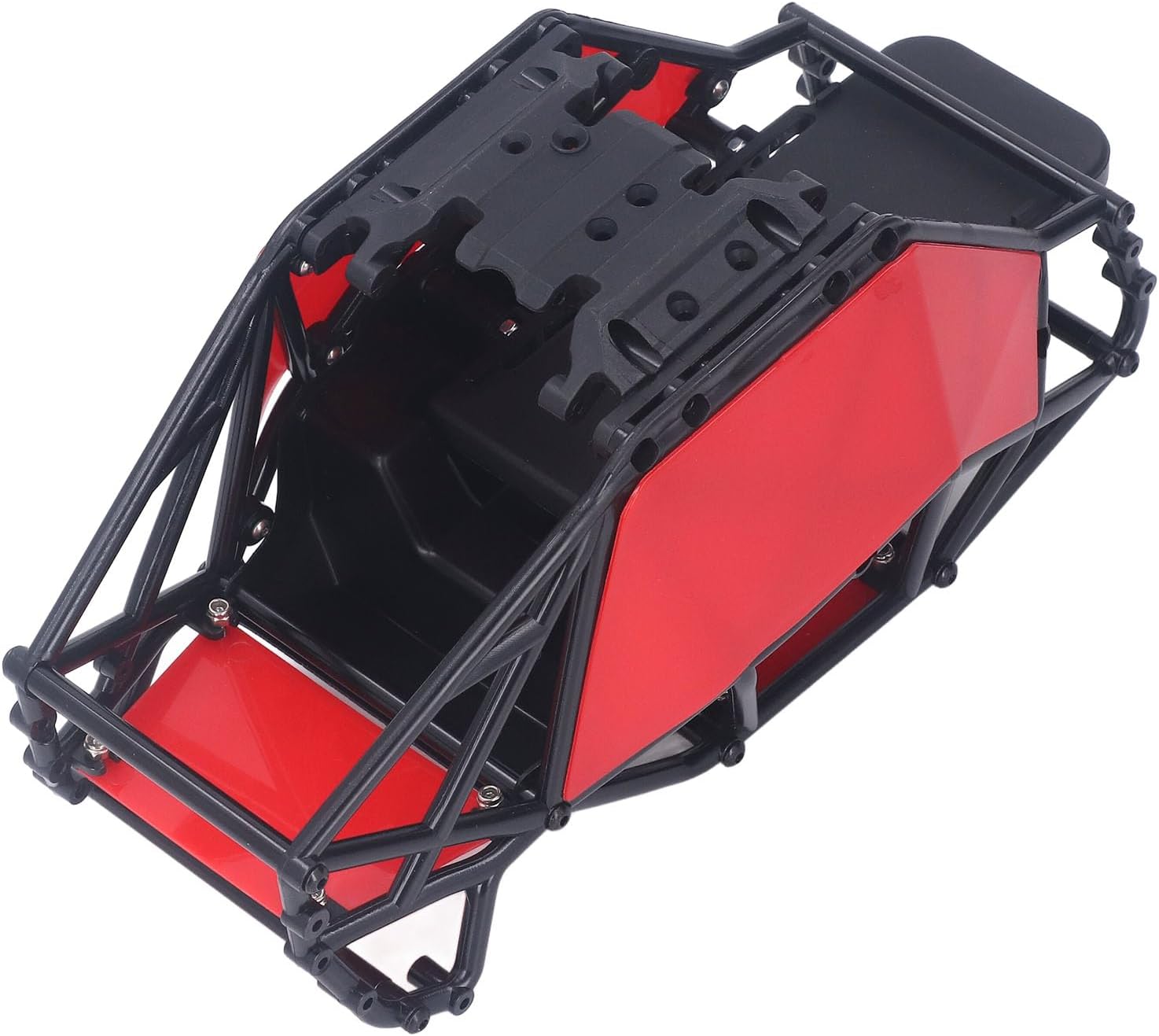 Remote Control Crawler Body Shell Plastic RC Roll Cage Car Model Accessories for Axial SCX10 (Red)