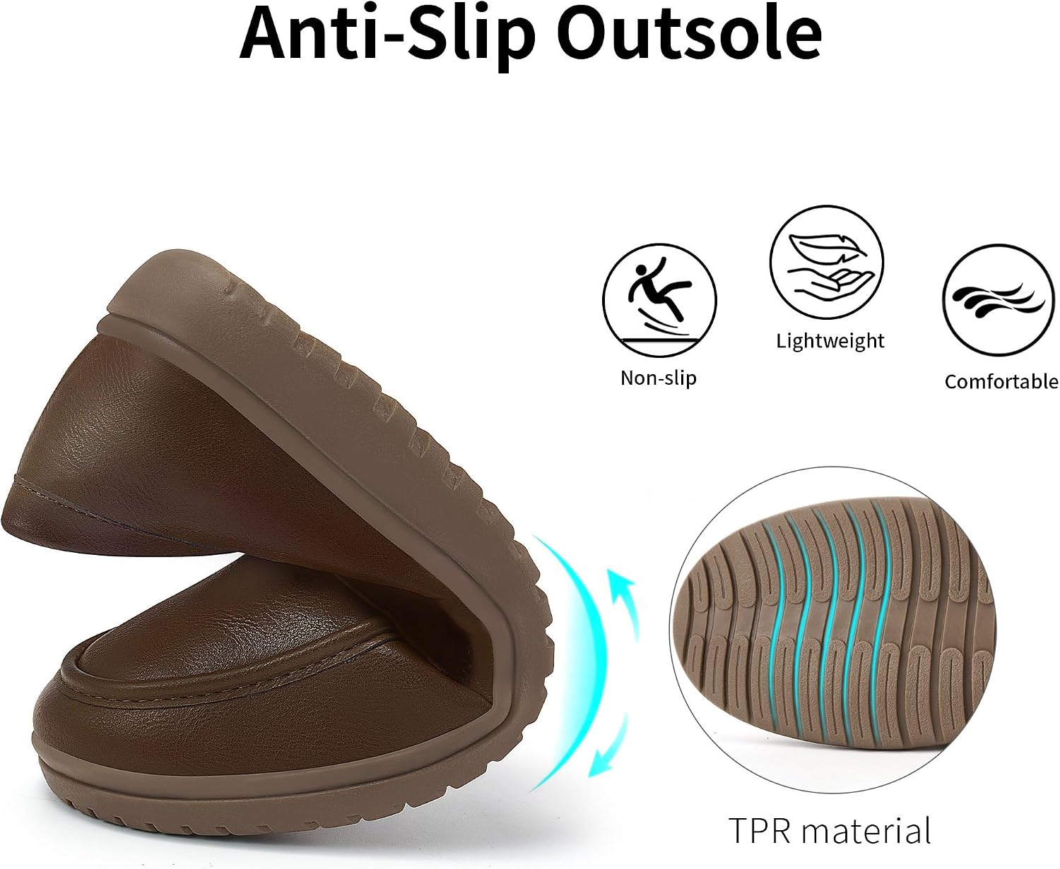 Aomigoct Womens Comfortable Loafers for Work: 8-Hour All-Day Comfort for Standing & Walking - Zero Break-in & 10000+ Steps Pain-Free for Office Workers - Slip-On Penny Loafers