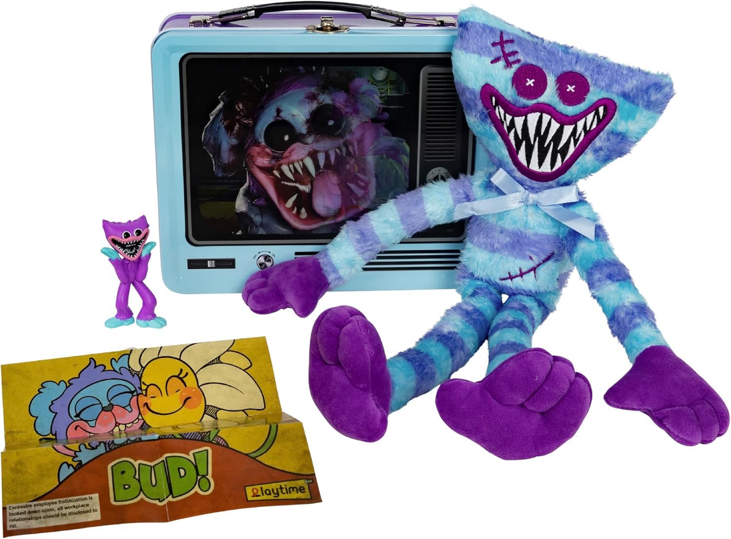 Poppy Playtime Huggy Wuggy & Friends PJ Pug-a-Piller Tin Collectors Bundle – Enthält Plüsch, Figur, Mini-Poster und Lunchbox