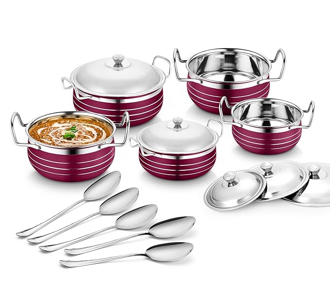 Buy Classic Essentials Stainless Steel Handi Set with Lid Copper