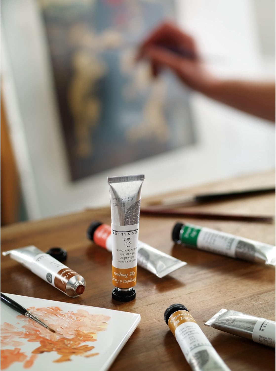 Sennelier Tempera Paint, 21ml, Burnt Umber S1