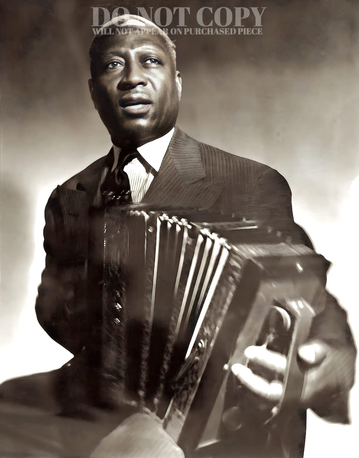 Fotografía de Lead Belly de 8x10 pulgadas, retrato de música blues americana de 1942 2