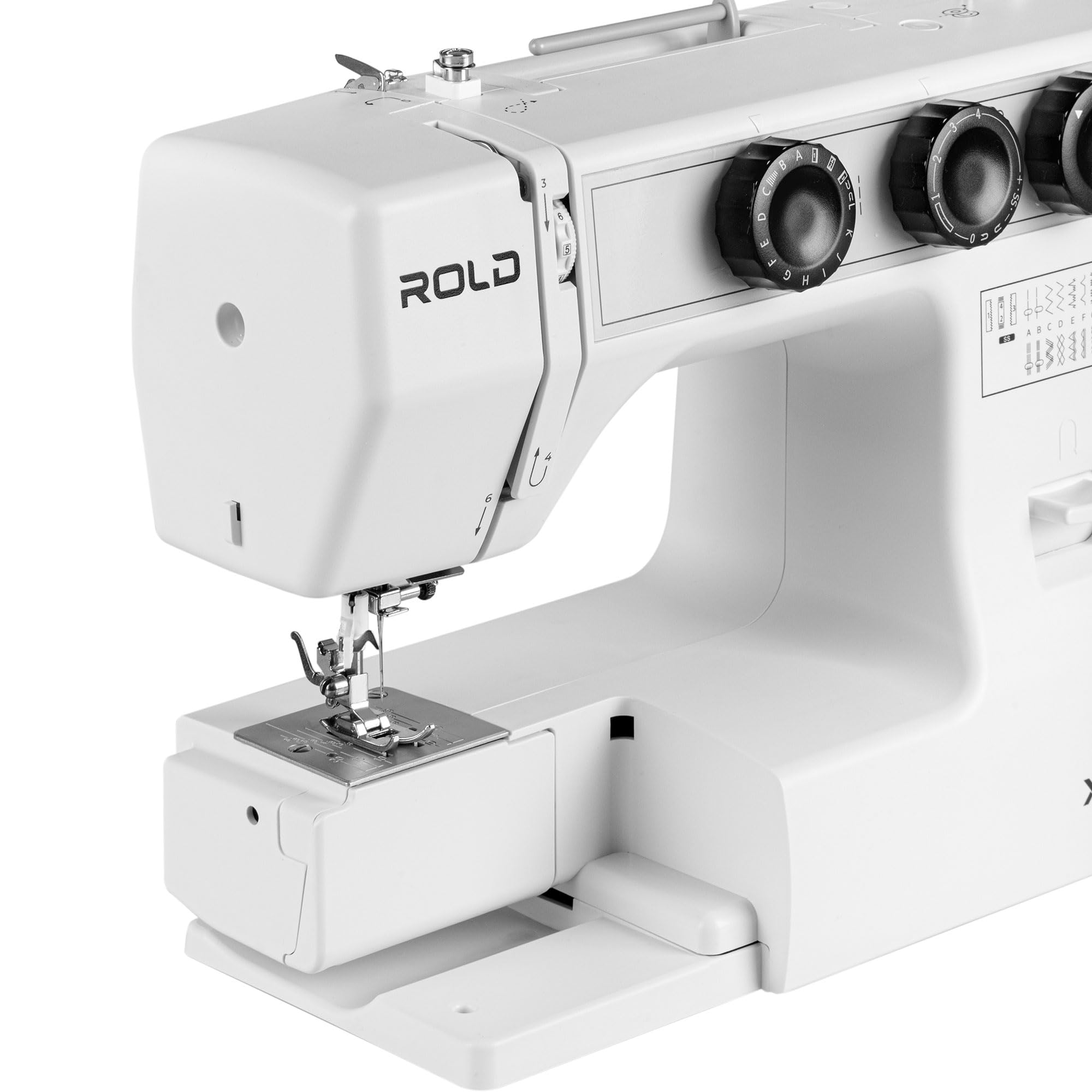 ROLD X27 Mechanische Nähmaschine mit Servomotor – 25 Stichprogramme, Automatischer Nadeleinfädler, LED Beleuchtung, Freiarm, Leise & Präzise