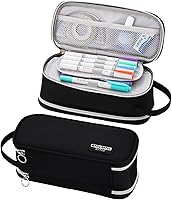 Vista 1 de Dugio Estuche grande para lápices para niños, adolescentes, niños, con cremallera, con asa, organizador para lápices, estuche estético