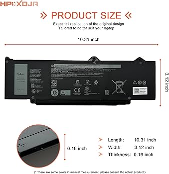 Amazon.com: HPXXDJA DR02P Laptop Battery Replacement for Dell