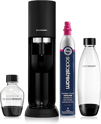 SodaStream MIX, fabricante de bebidas gaseosas y kit para hacer refrescos, carbonata cualquier bebida, con botella de carbonatación apta para