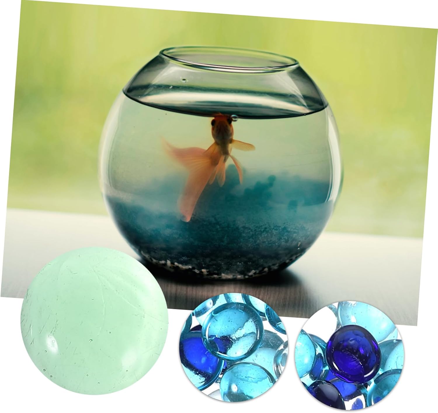 Glass Flat Beads for Fish Tank Decoration Vase Filler Smooth Surface Aquarium Stones for DIY Crafts Wedding Home Decor
