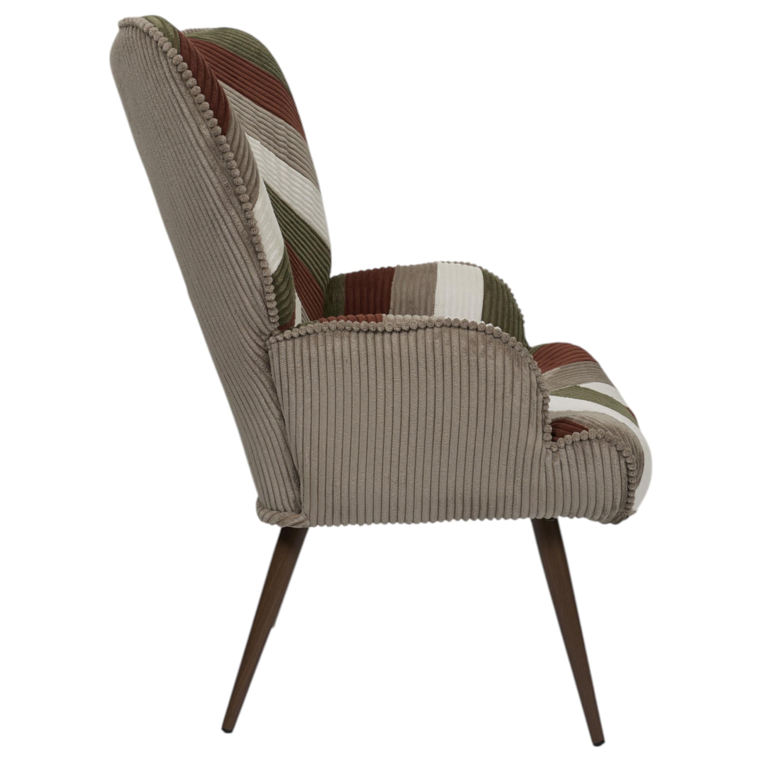 HOME DECO FACTORY Poltrona Patchwork Colorata Moderna Seduta Ergonomica