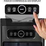 Kenmore Front Load Ice Maker – Machine à glaçons Domestique, Nugget Ice Maker Makes 9 Pebble in 6 Mins, Portable Self‑Cleaning Ice Machine, 26 Lbs/Day, Stainless Steel Black