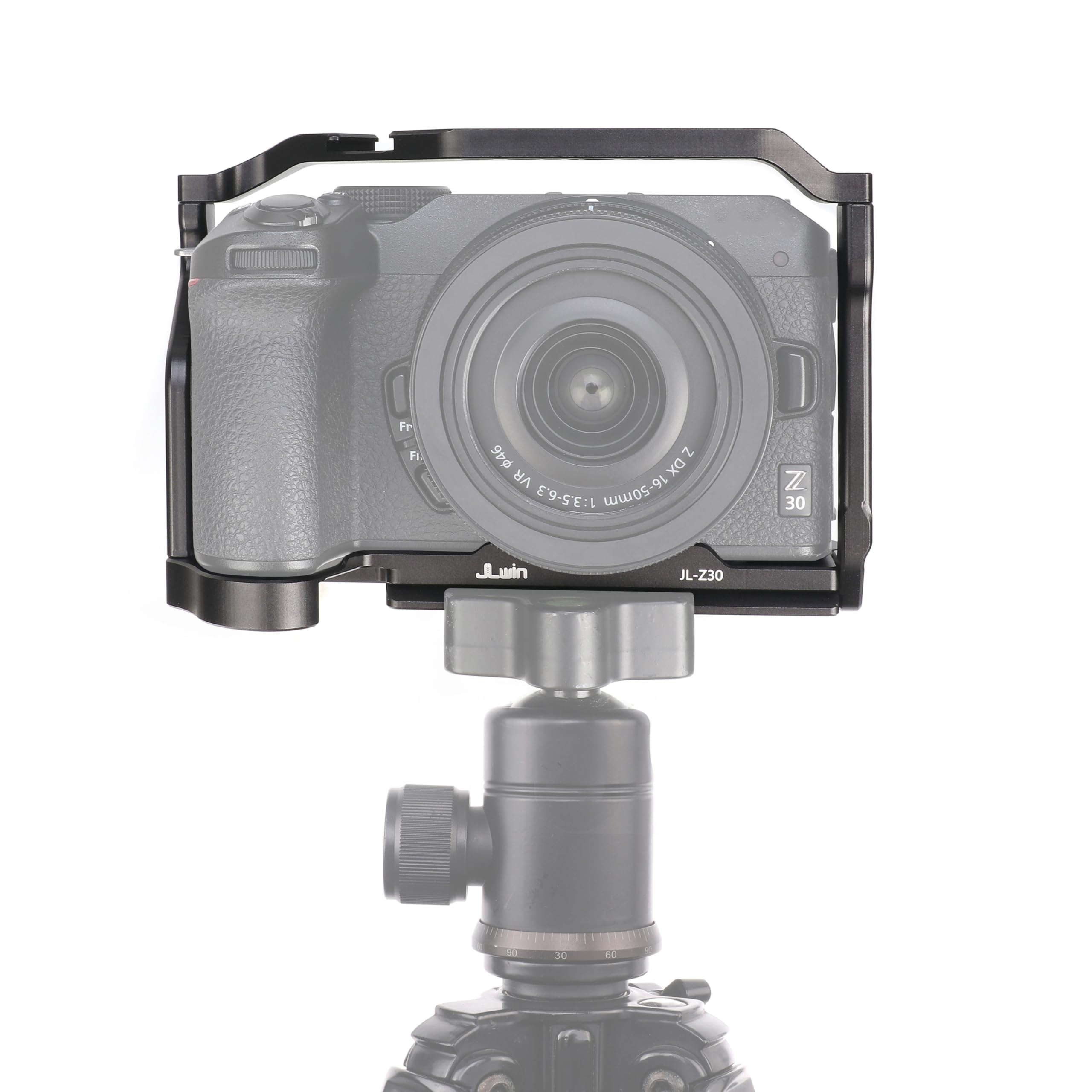 FOTGA Klatka na aparat i górny uchwyt, zestaw do montażu do kamery NIK0N Z30, stop aluminium, kamera wideo, vlogging, klatka, z płytką do szybkiej wymiany, kompatybilny ze standardową głowicą statywu