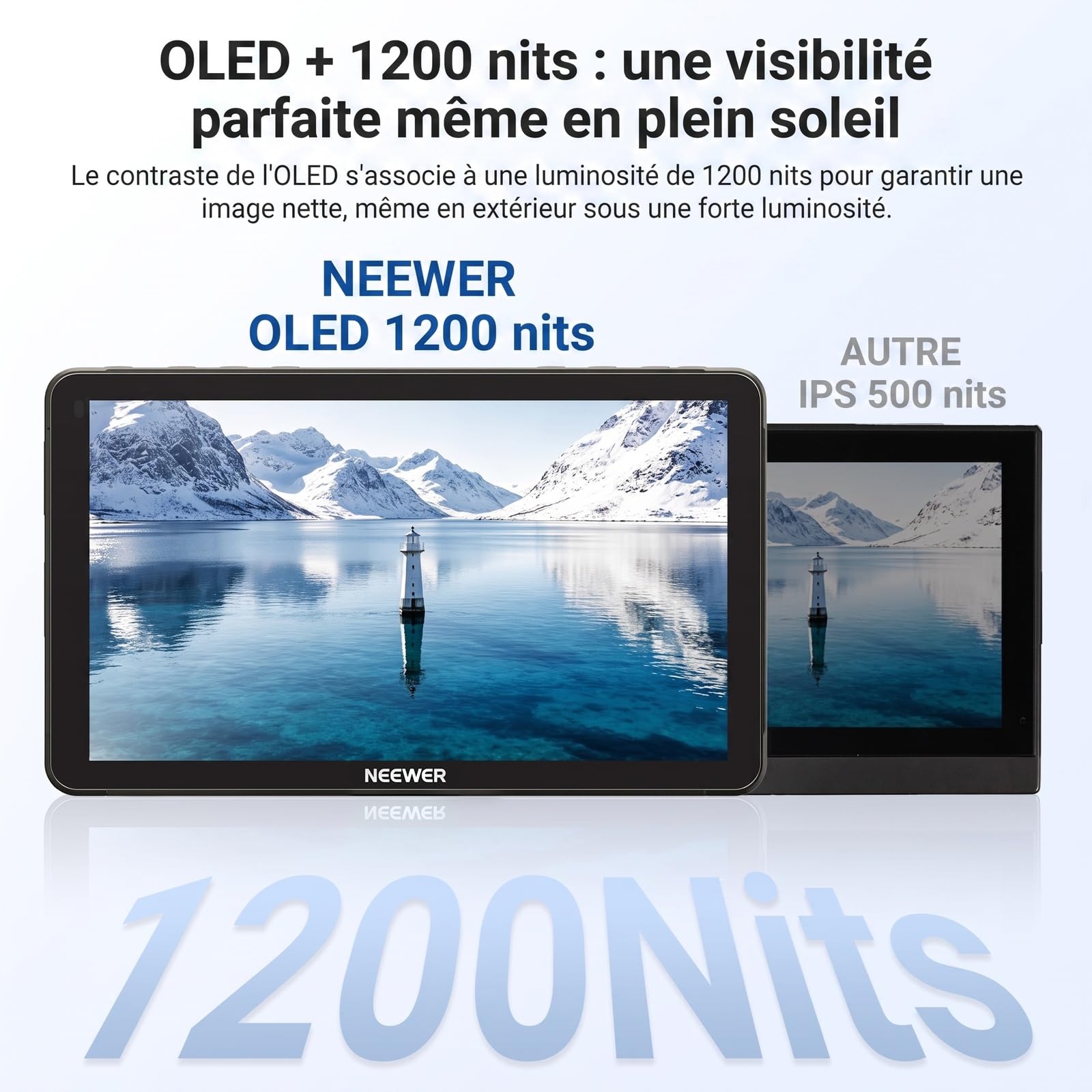 NEEWER F700U 7" Moniteur caméra, écran Tactile OLED 1920x1080 1200 nits