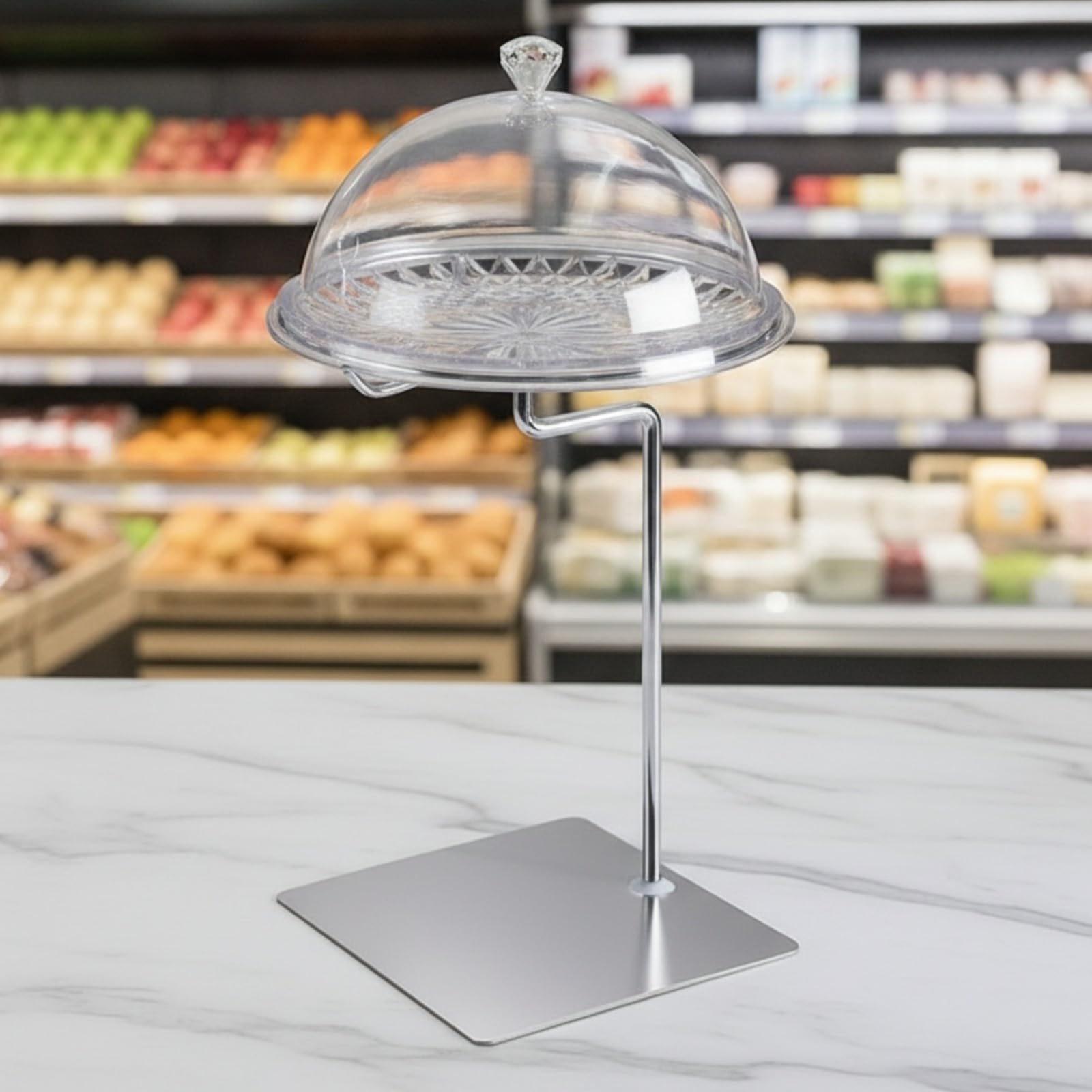 Alzata per Torte con Cupola Multiuso | raffreddato, Torta con Coperchio, per Buffet, Pasticcerie, Supporto Semplice