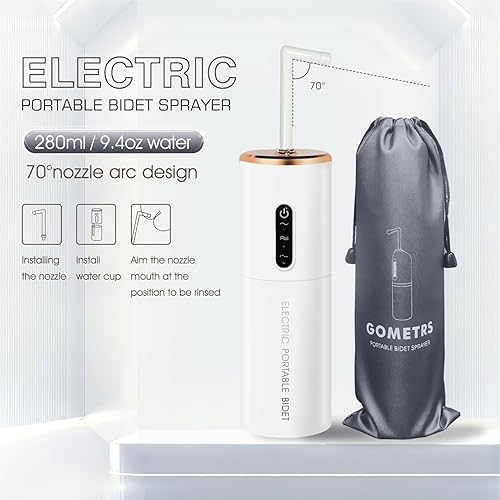 Miniatura 4 de Bidé eléctrico portátil, rociador portátil de bidé de viaje con cable USB, más conveniente y fácil de usar para campamentoviajeshogarautomóvil