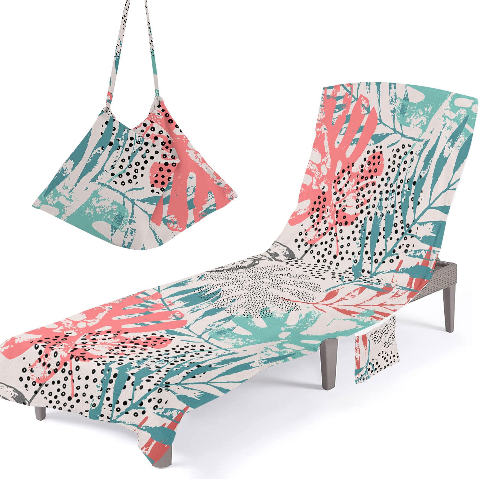 Chickwin Frottee-Liegenbezug Mit Kapuze & Taschen – 75x200 Cm, Für Gartenliegen & Strandliegen
