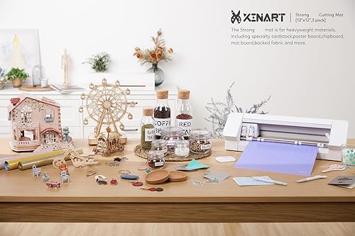 Miniatura 5 de XINART Alfombrilla de corte para Silhouette Cameo 4321 (3 alfombrillas, 12 x 12 pulgadas), accesorios adhesivos fuertes, alfombrillas de repuesto de