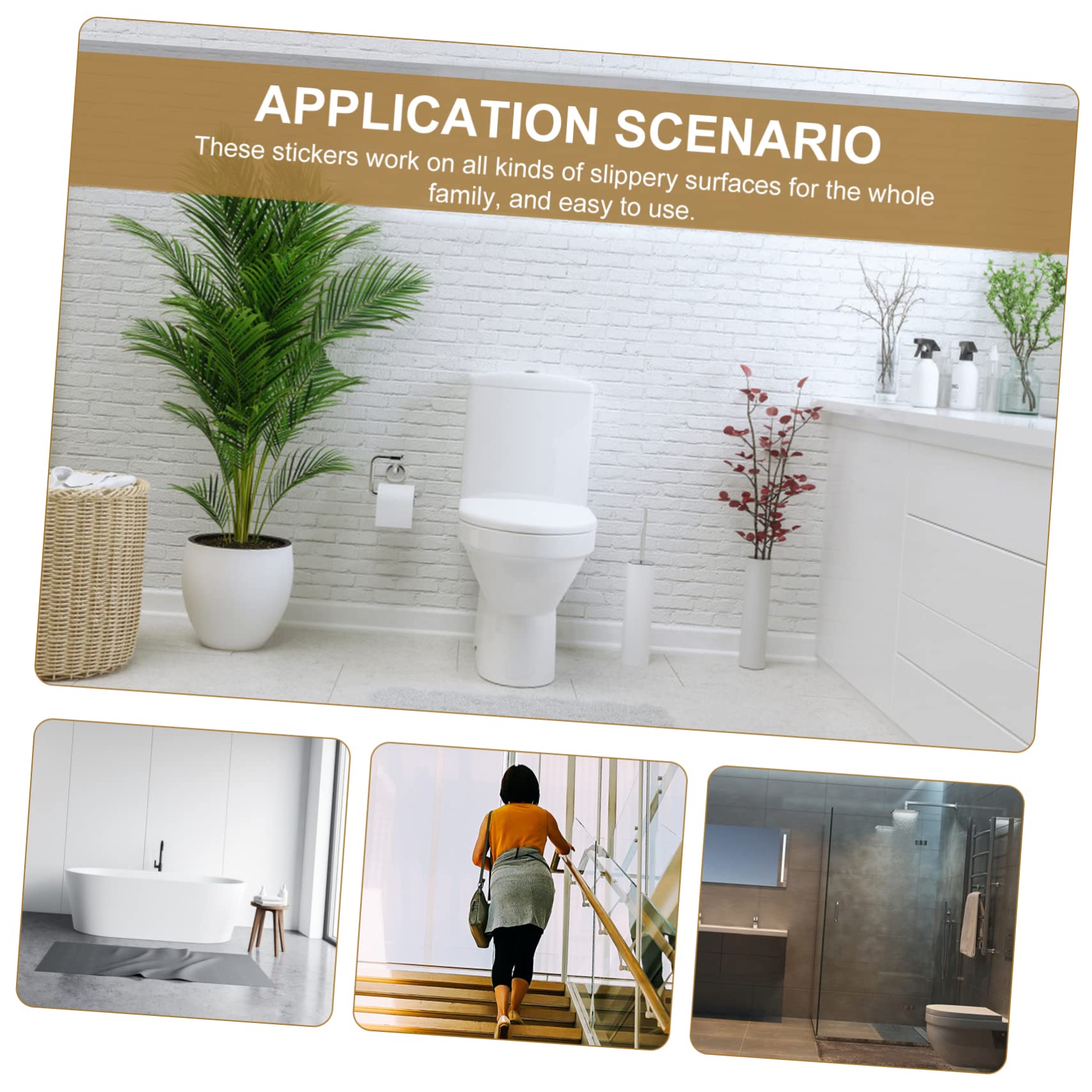 LABRIMP Pegatinas Antideslizantes para Ducha Peva 12 Piezas | Fácil Instalación, Uso en Bañera y Escalera, Formato Adhesivo para Baño