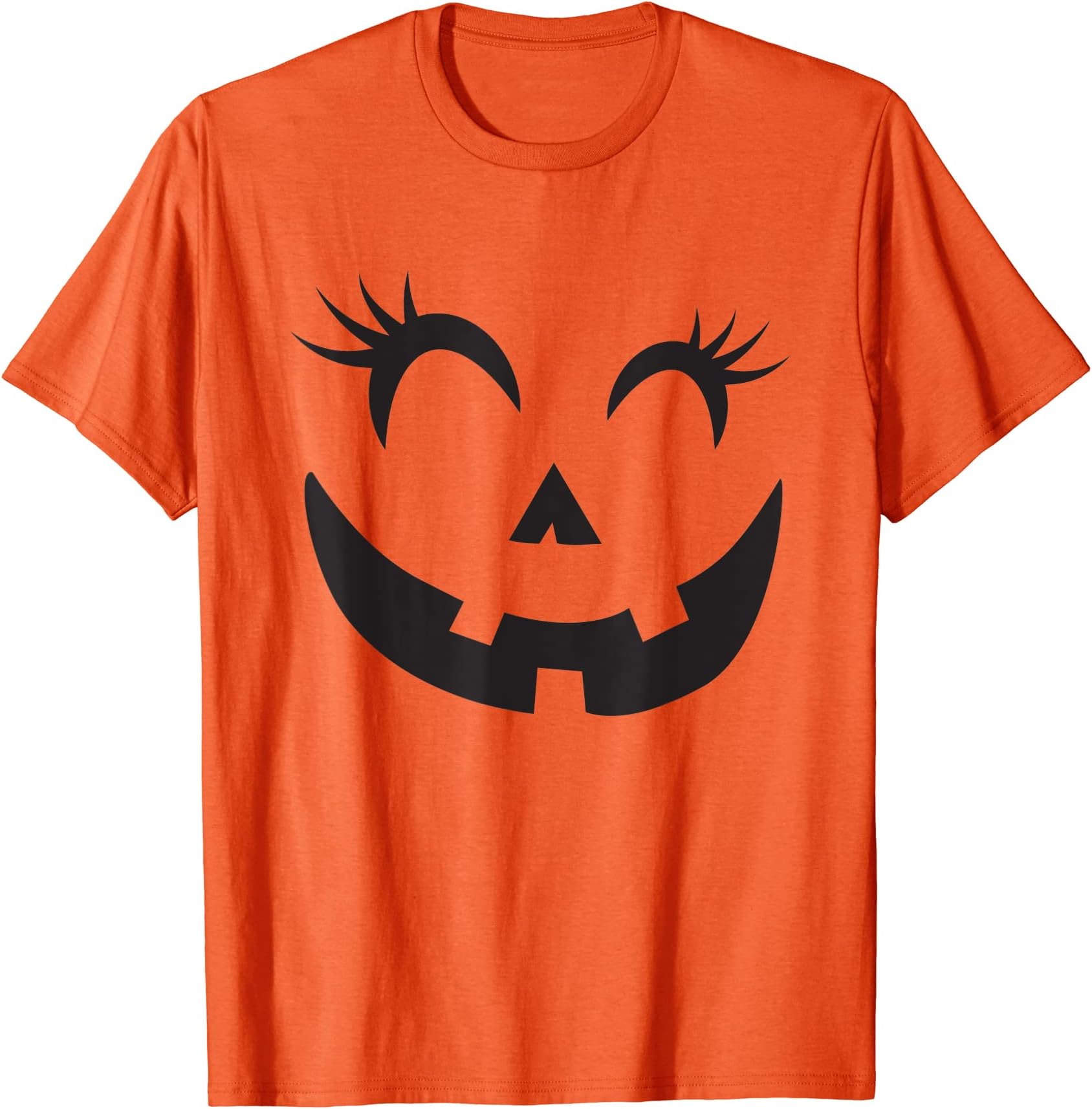 Eyelashes Pumpkin Face ShirtEyelashes T-shirt - Halloween Outfit Pumpkin Face Costume T-Shirt