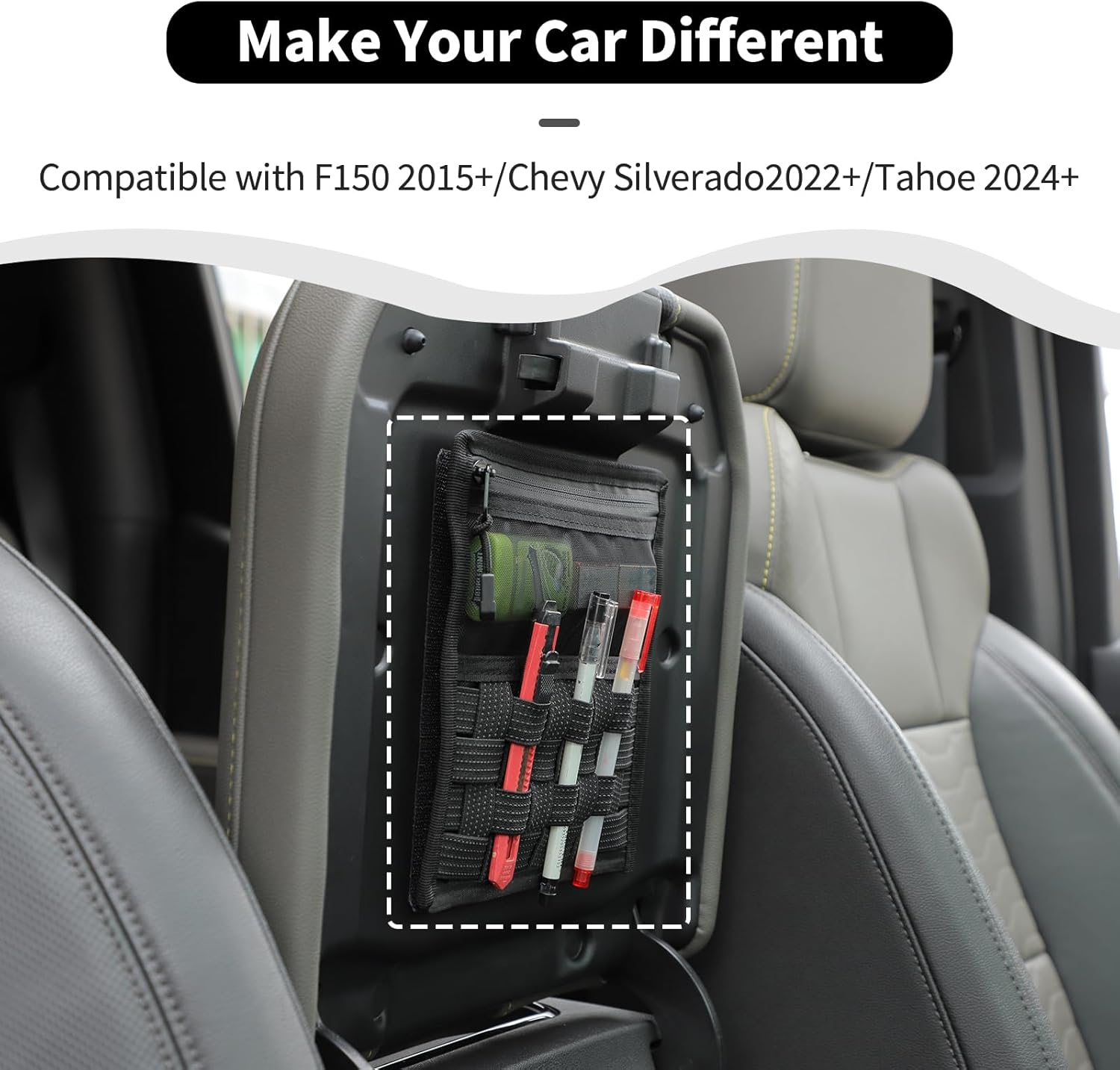 armrest pad Tactical Hanging Plate Compatible with F150 2015+/Chevy Silverado2022+/Tahoe 2024+