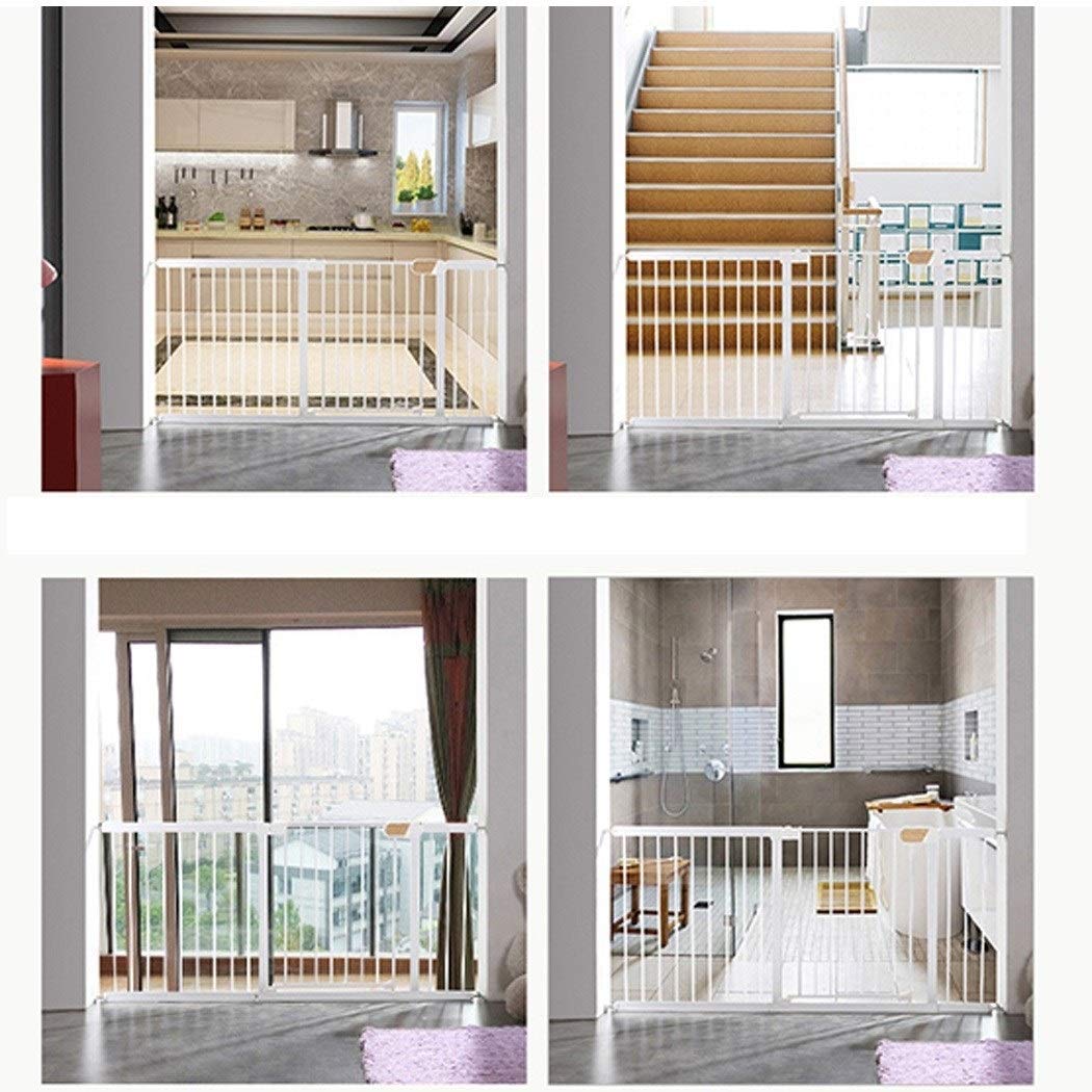 Baby Gate bezpieczne barki do drzwi wejściowych do baru Baby Gate plac zabaw dla dzieci okno wewnętrzne barek dla dzieci gratis dziurkowanie (kolor: biały, rozmiar: 180-187 cm)