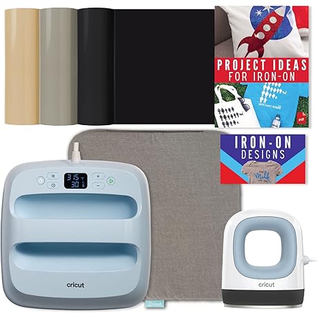 Cricut Easy Press 3 and Mini Press with Mat and Iron-On Vinyl...